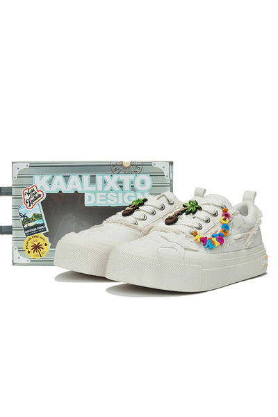 KAALIXTO--Retro Star Sneakers-West Lake Longjing Tea - Unisex