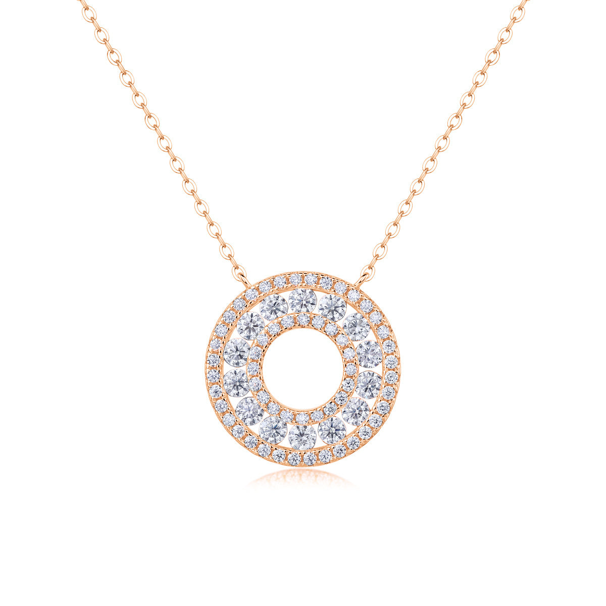 Reciprocating - A Fashionable And Luxurious Diamond Jewelry Pendant Set