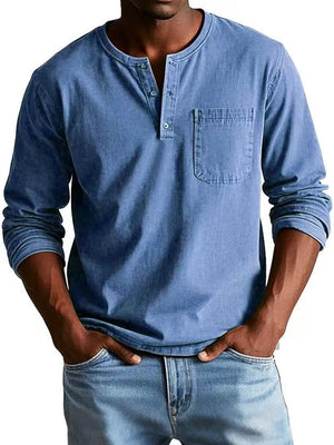 V-neck Long-sleeved T-shirt