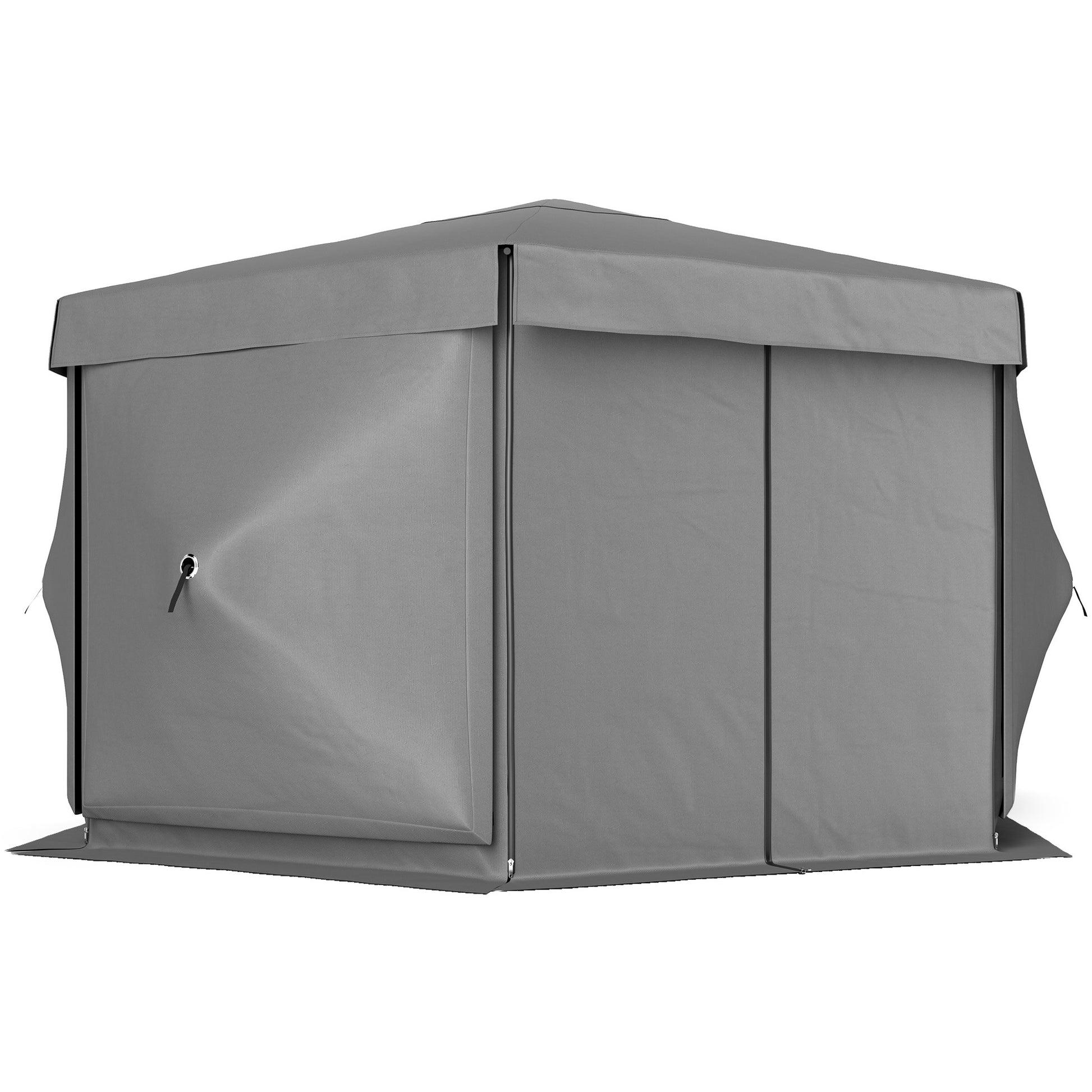 12 X 12 Hexagonal Up Gazebo Canopy Tent With 5 Sidewalls