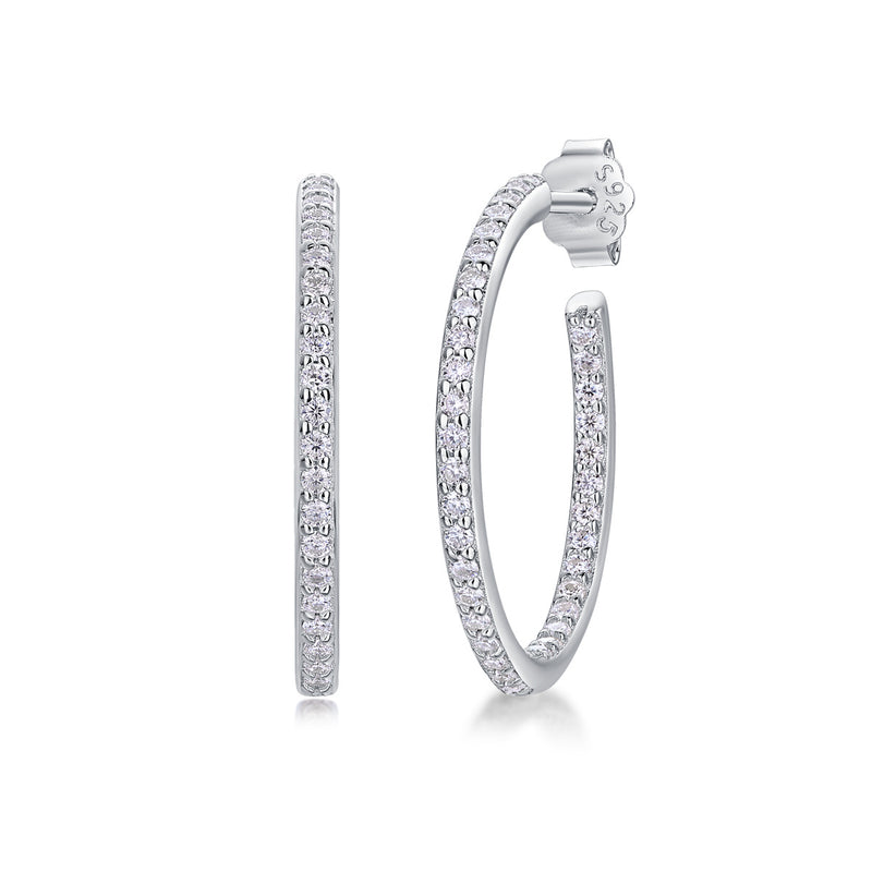 Ribbon - Square Moissanite S925 Sterling Silver Earrings