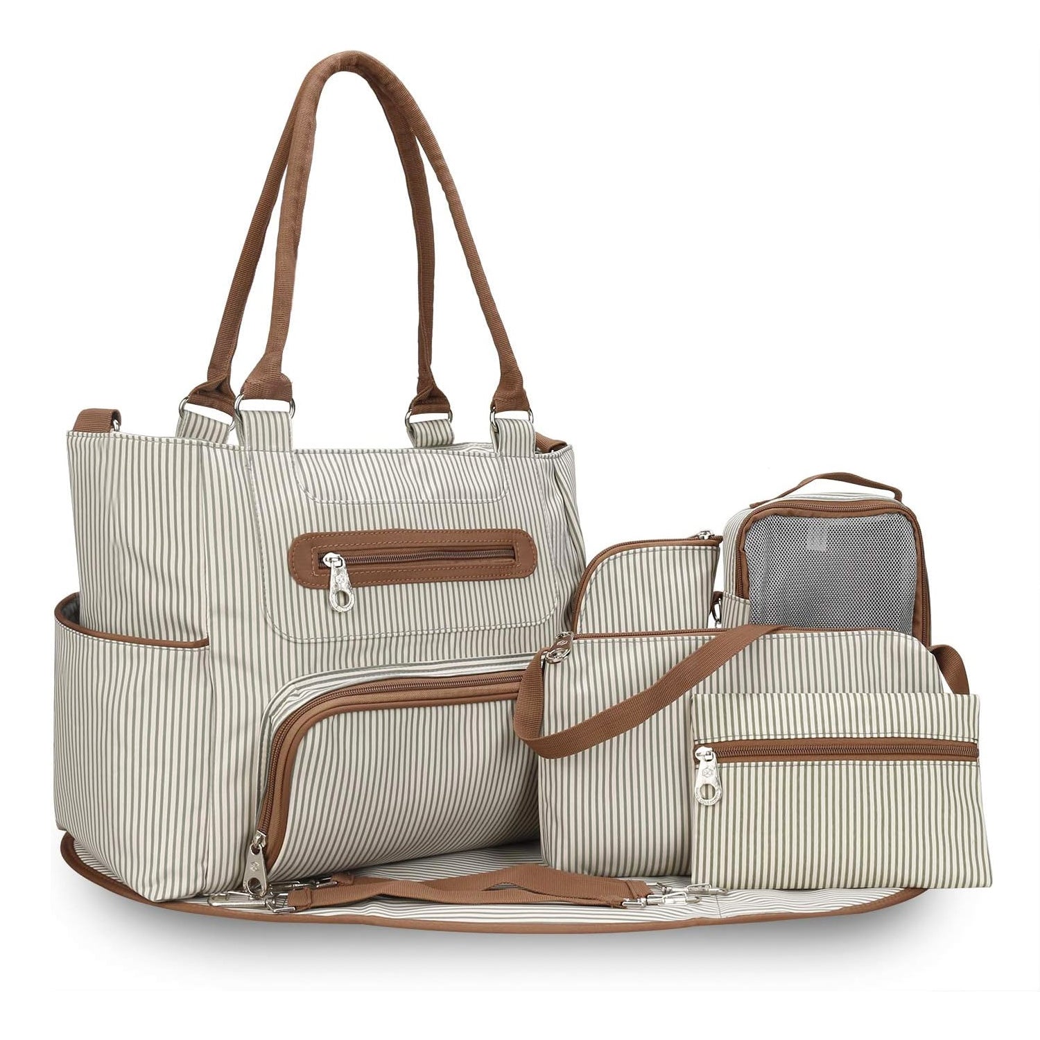 8Pcs Baby Nappy Diaper Bags Set
