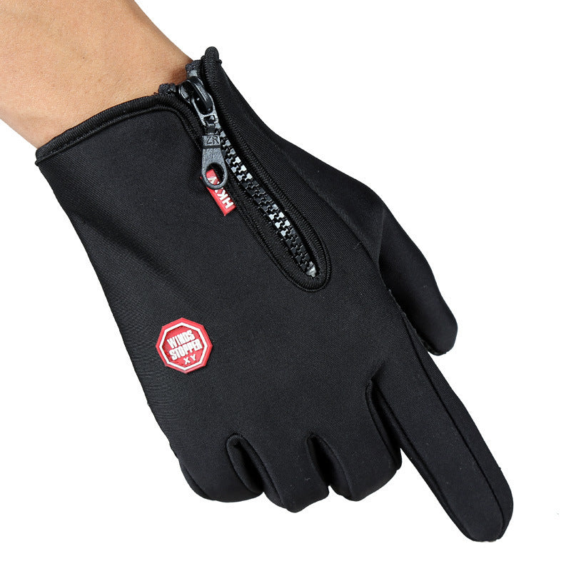 Full Finger Touch Screen Zipper Ski Gloves