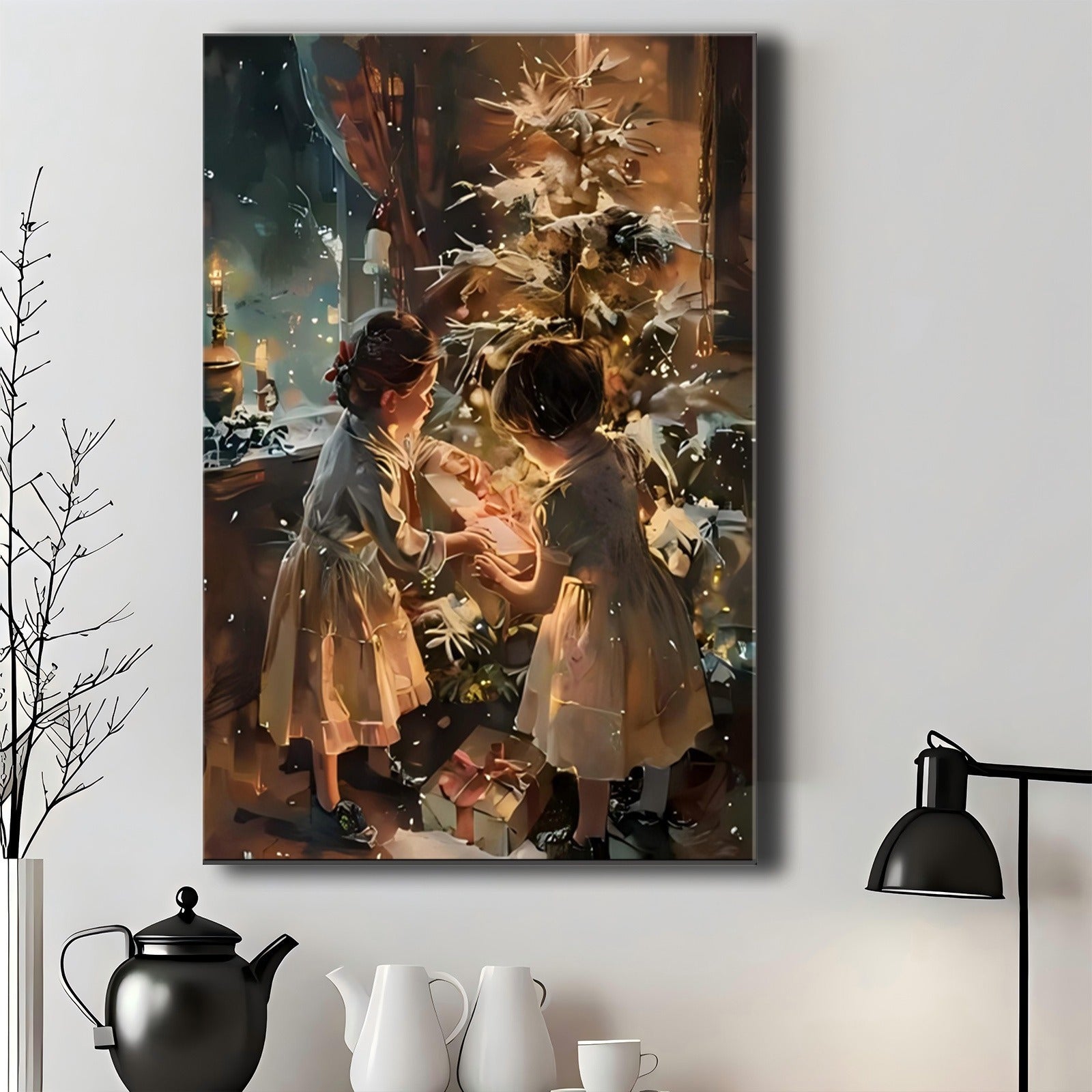 1pc Wrapped Canvas Painting, Wall Decor Living Room