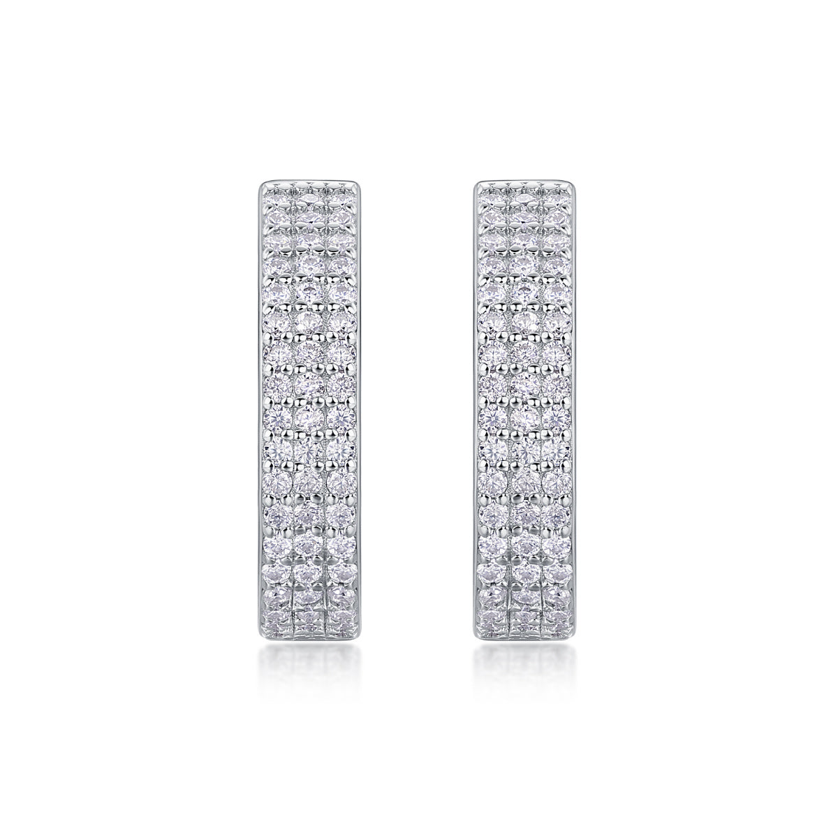 Slow Pace Diamond Set Moissanite Silver Earrings Luxury Fashion Diamond Earrings Stud Earrings