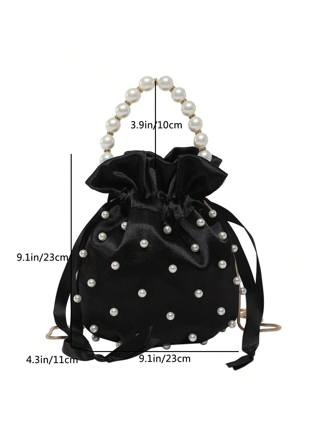European And American  Pleated Silk Small Bag For Women