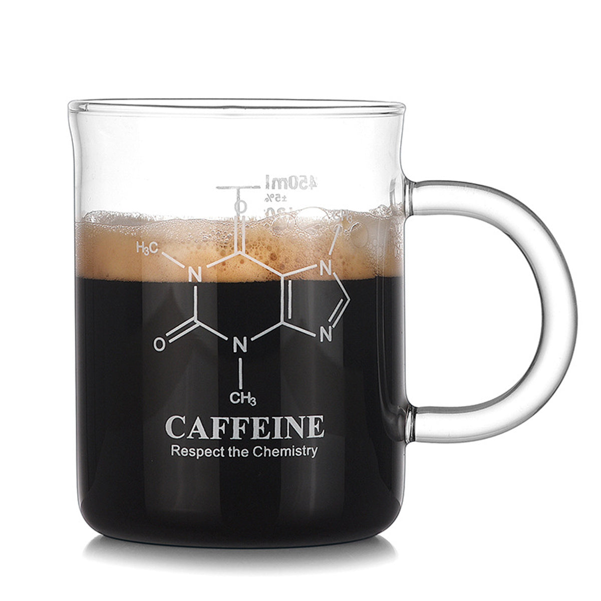 1 PCS Transparent Tape With High Borosilicate Glass Cup