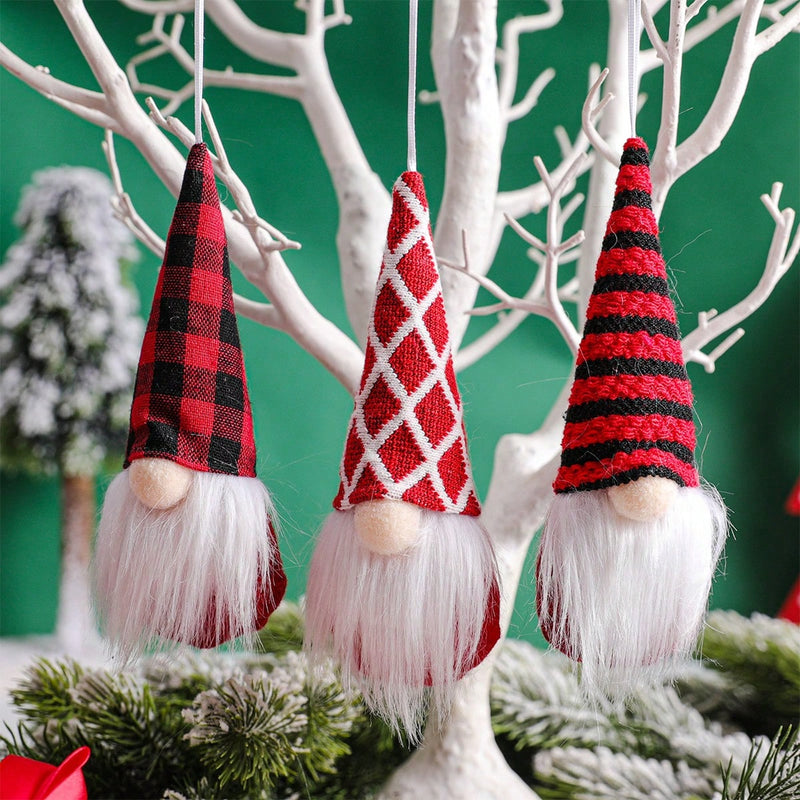 12 Pcs Christmas Gnome Ornaments Christmas Tree Decorations Pendant Ornaments Xmas Tree