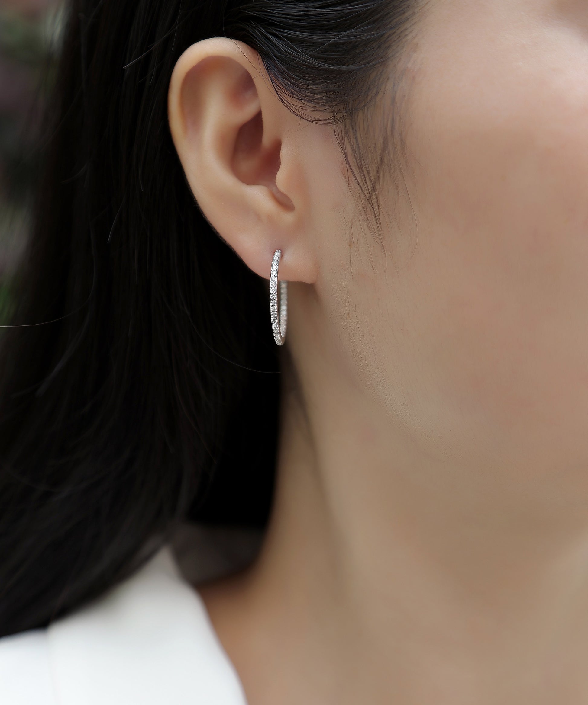 Ribbon - Square Moissanite S925 Sterling Silver Earrings