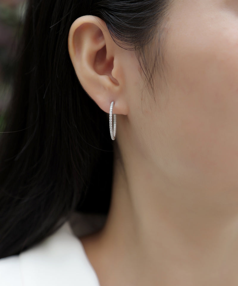 Ribbon - Square Moissanite S925 Sterling Silver Earrings