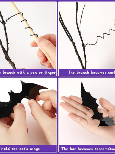 Curly Willow Branches 29.5 Inch Artificial Bendable Stems Black Branches