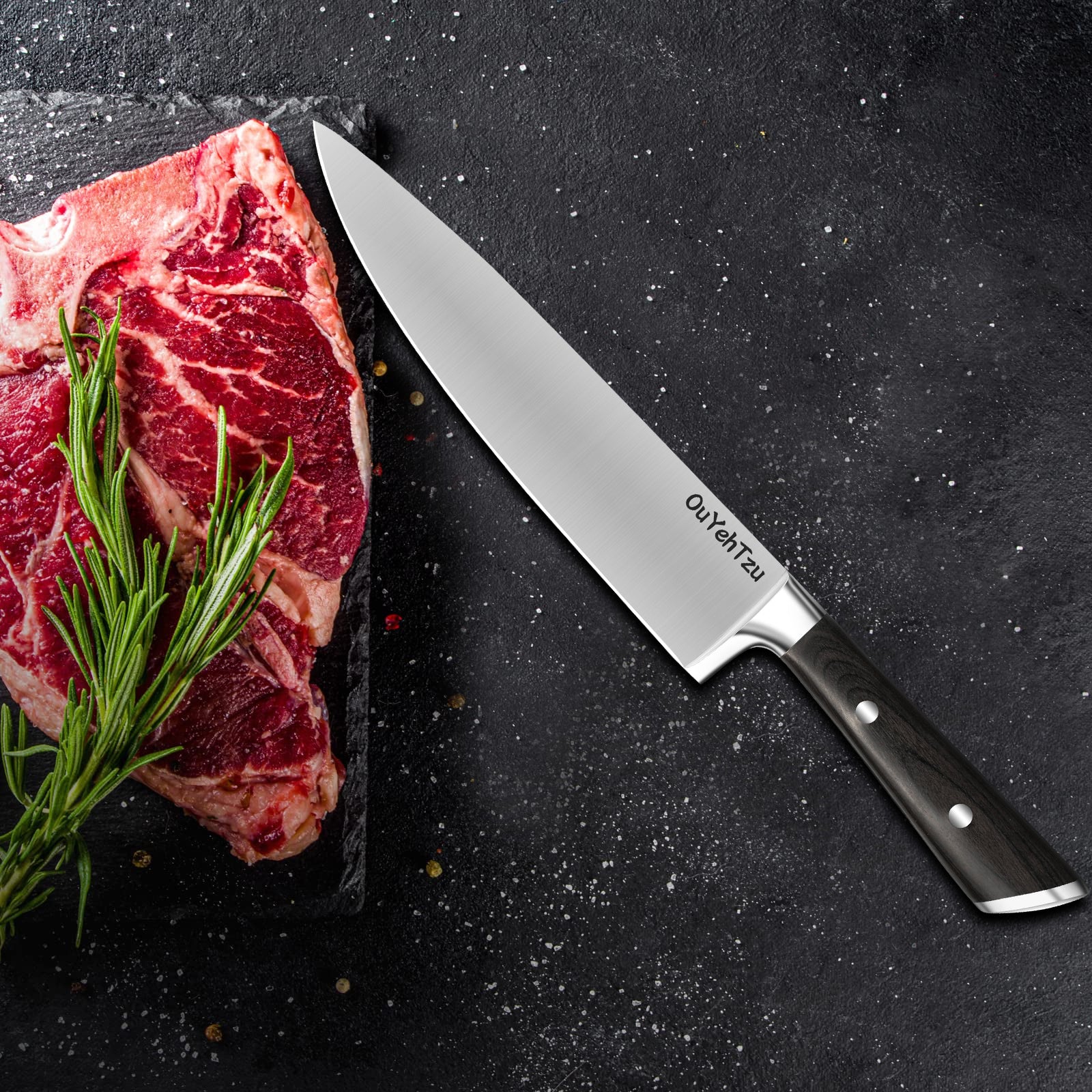8 Inch Chef Knife, Sharp Japanese High Carbon Steel Kitchen Knives
