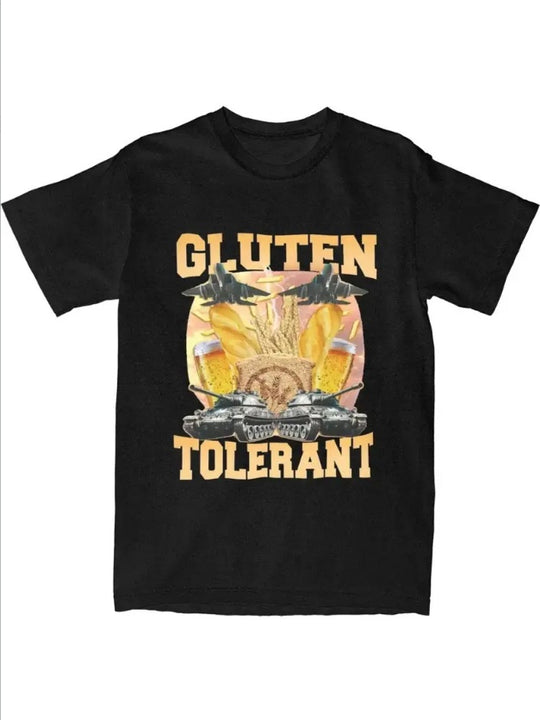 Creative Gluten Tolerant Funny Meme T Shirt Men Women Pure Cotton Wheat Bread Beer Tee Shirt Unique Clothes
