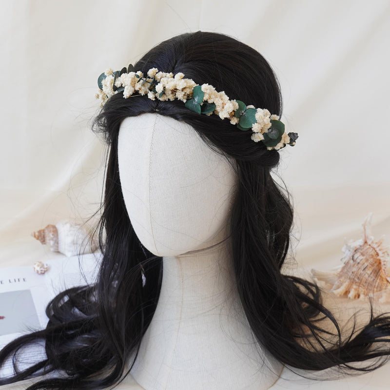 Gypsophila Crown, Dried Flower Crown