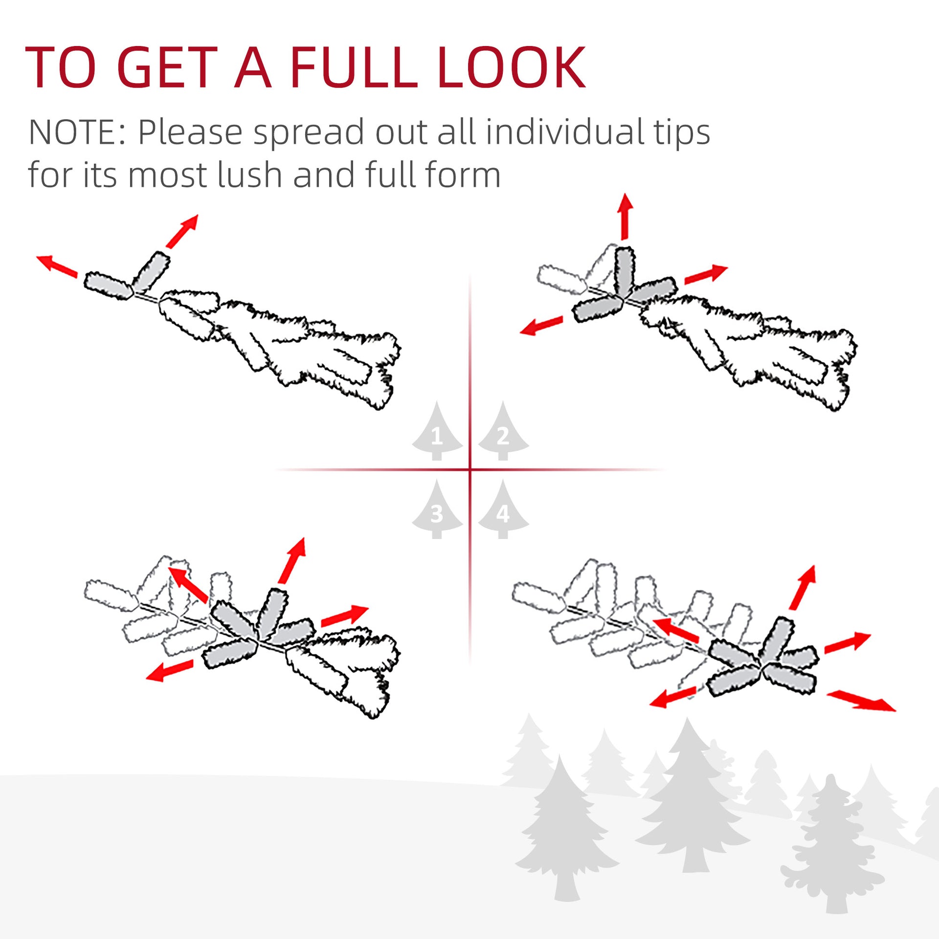 HOMCOM 6' Tall Prelit Christmas Tree Douglas Fir Artificial Christmas Tree