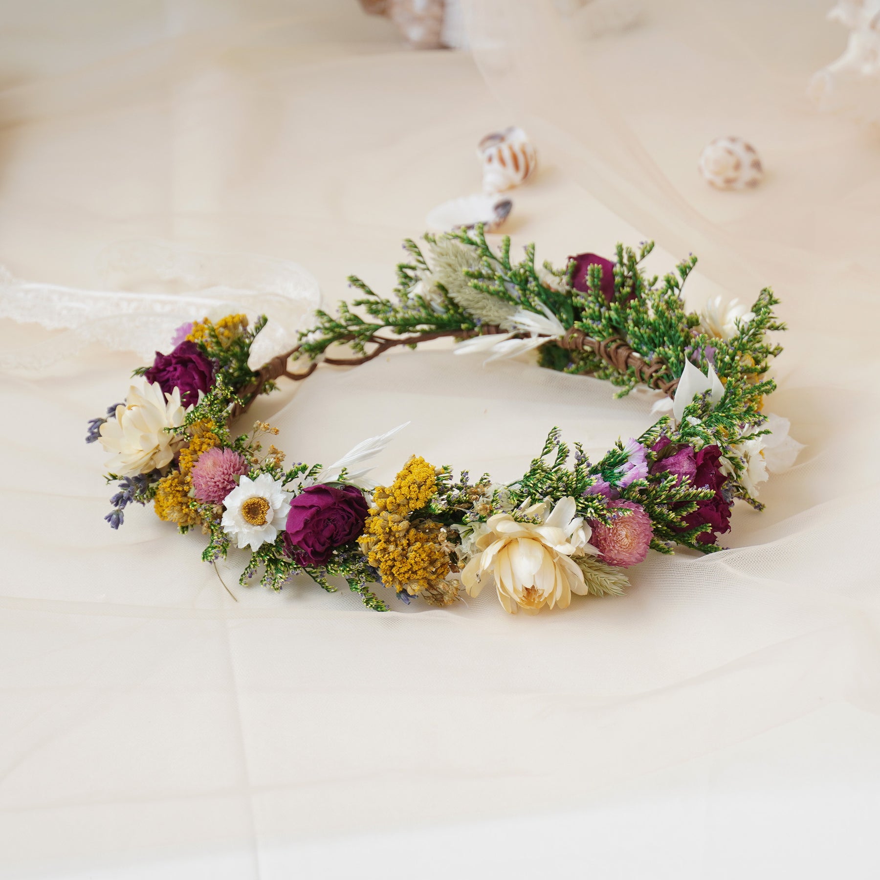 Baby Breath Crown, Dried Crown