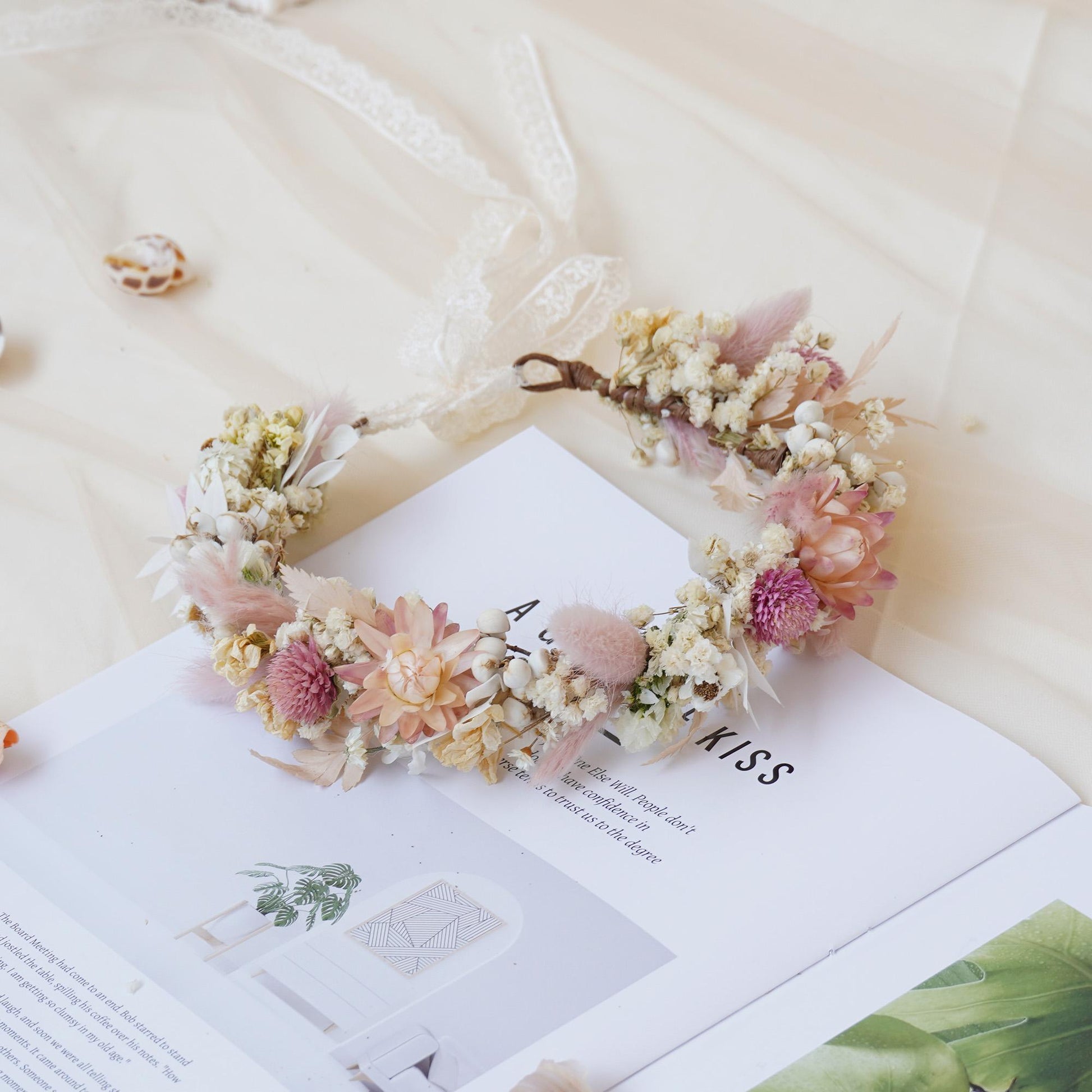Gypsophila Crown, Dried Flower Crown