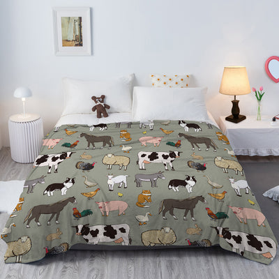 Various Animals Blanket Soft Pig Horse Durable Comfortable Blanket