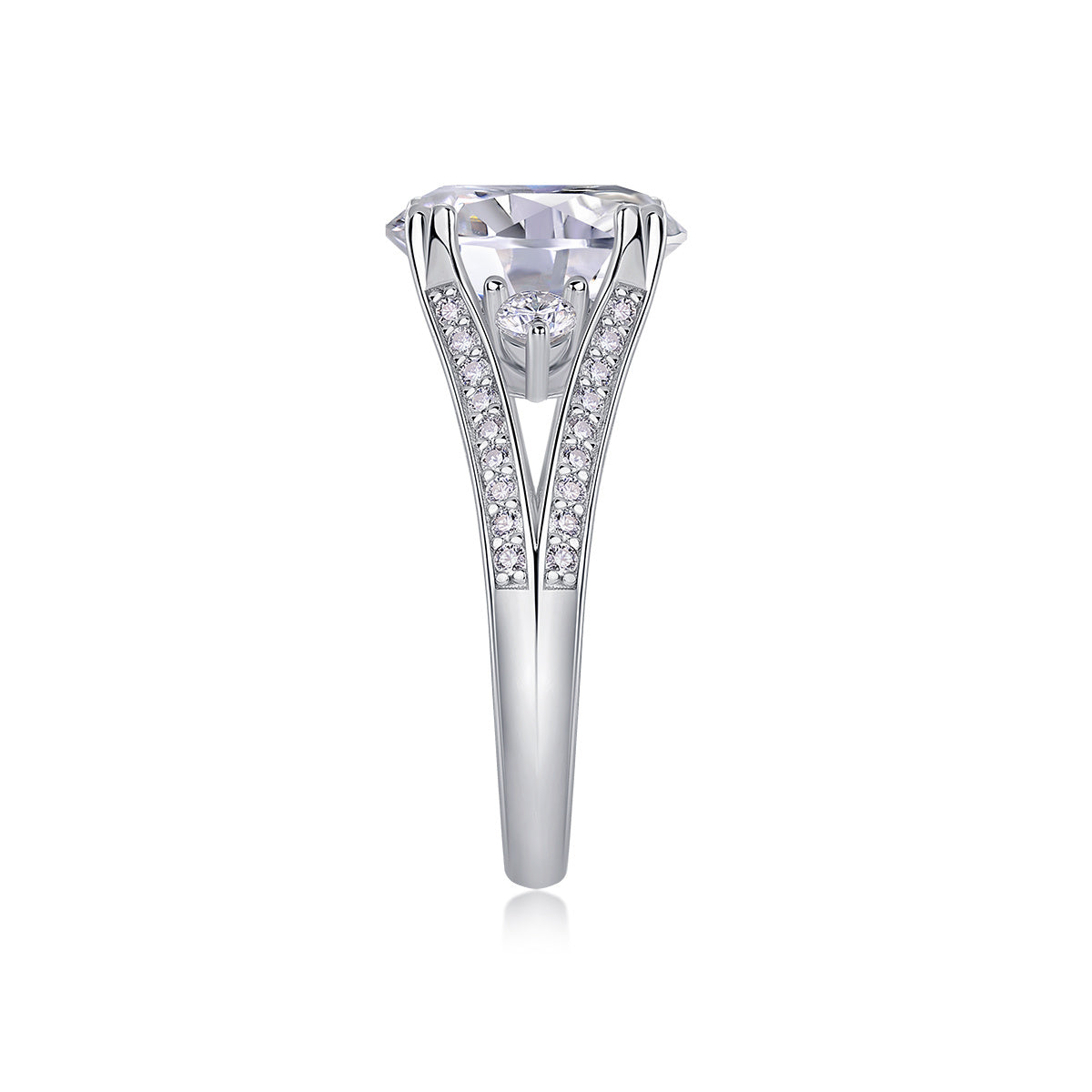 Luxurious Jewelry Piece Set With 5-carat Moissanite S925 Sterling Silver And Platinum-plated Diamond