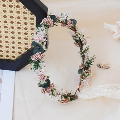 Gypsophila Crown, Dried Flower Crown,