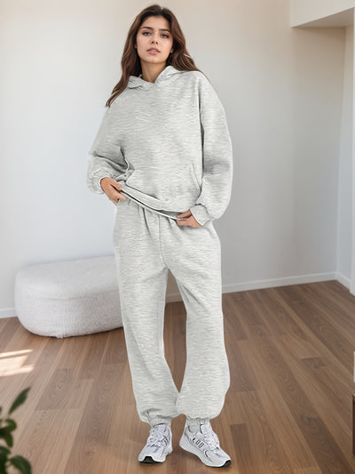 2025 Large Size New 2 Piece Outfits Lounge Hoodie