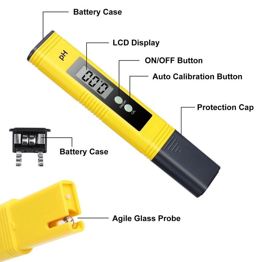 PH Meter 0.01 PH Battery Powder High Precision Water